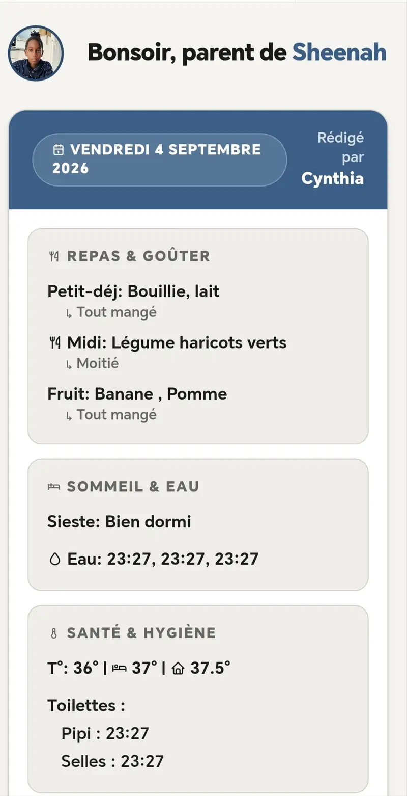 Suivez sa journée
